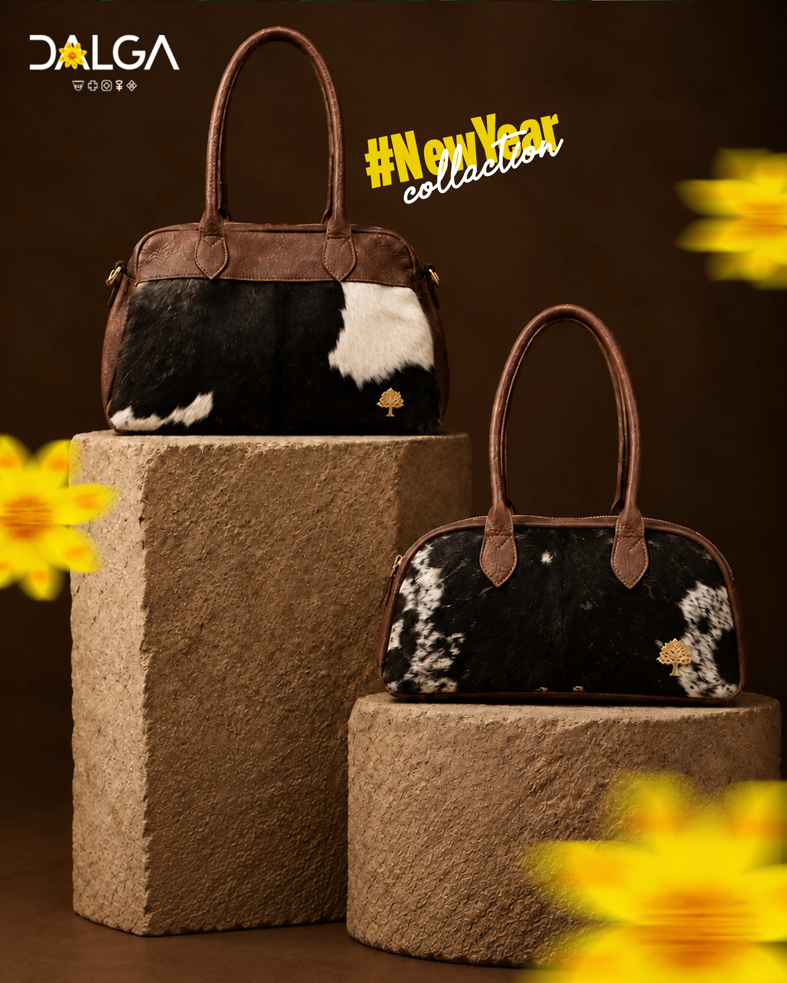 Leather bag campaign — statement piece